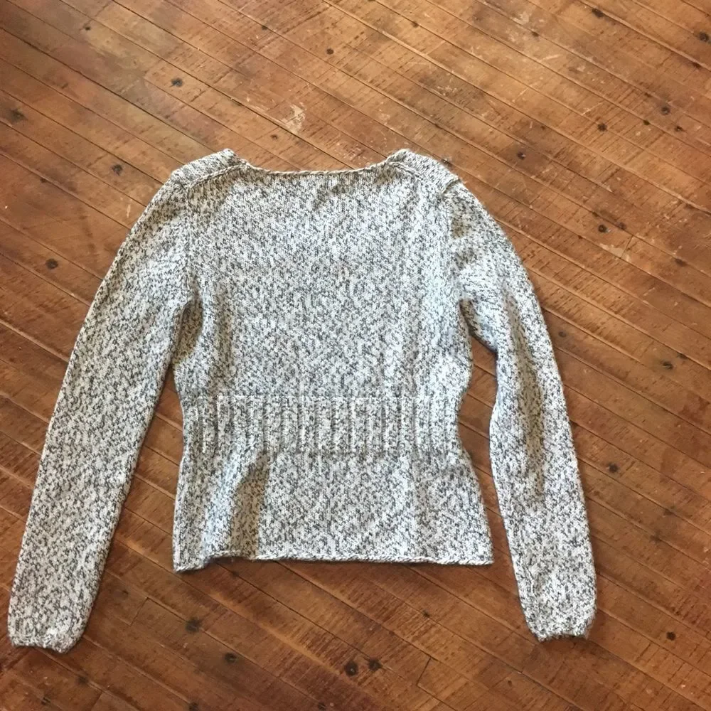 J Crew oatmeal babydoll peasant sweater